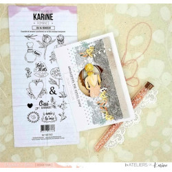 Les Ateliers de Karine Romance Oui Au Bonheur Clear Stamp