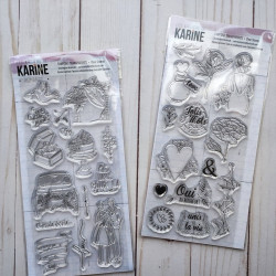 Les Ateliers de Karine Romance Oui Au Bonheur Clear Stamp