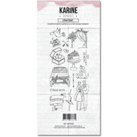 Les Ateliers de Karine Romance C'était écrit... Clear Stamp