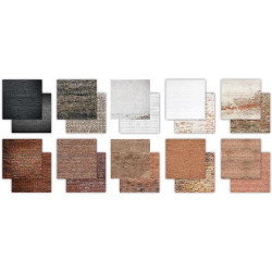 Craft Consortium Brick Textures 2 Craft Papers 15x15cm