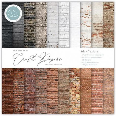 Craft Consortium Brick Textures Paper Pad 30x30cm