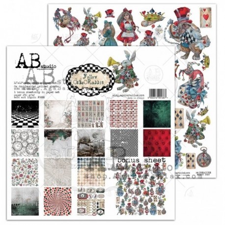 ABstudio Follow the Rabbit Scrapbooking Paper Set 30x30cm