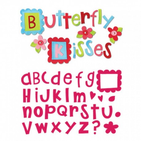 Bigz Alphabet Set 4 Dies - Butterfly Kisses 656775