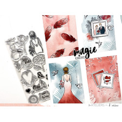 Les Ateliers de Karine Romance Oui Au Bonheur Clear Stamp