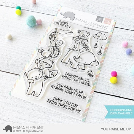 Mama Elephant YOU RAISE ME UP Clear Stamp