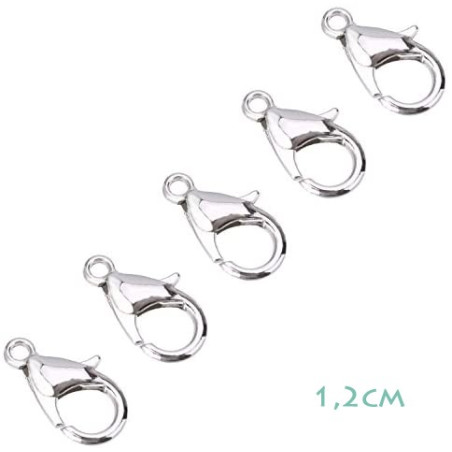 Chiusura a Moschettone Platino 12mm 5pz