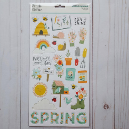 Simple Stories Full Bloom Chipboard 33pz