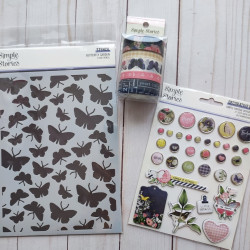 Simple Stories Simple Vintage Indigo Garden Washi Tape 5pz