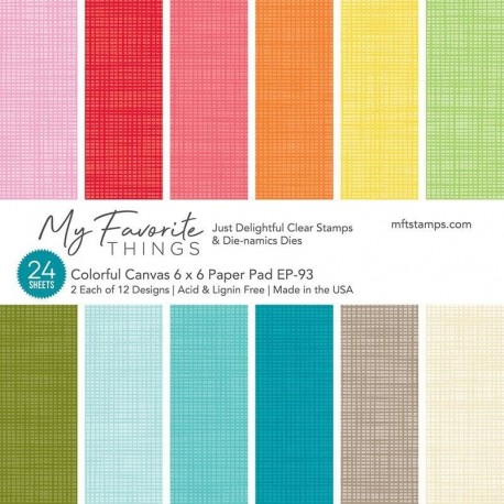 My Favorite Things Colorful Canvas Paper Pad 15x15cm