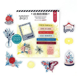 Set 20 Abbellimenti in acrilico Florileges LIBERTY