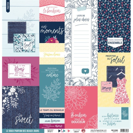 Foglio Carta Florileges LIBERTY 03 30x30cm