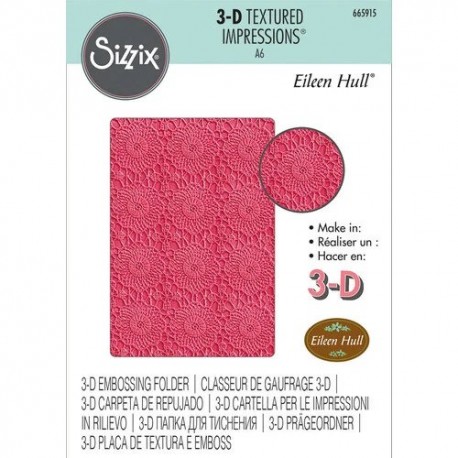 3-D Textured Impressions Embossing Folder - Crochet Mandala 665915