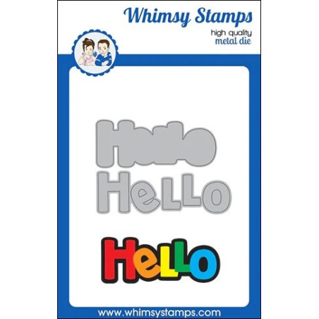 Whimsy Stamps Hello Word and Shadow Die Set