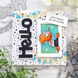 Whimsy Stamps Hello Word and Shadow Die Set
