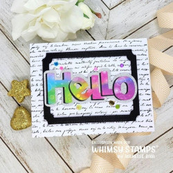 Whimsy Stamps Hello Word and Shadow Die Set