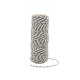 Tonic Studios Striped Bakers Twine 2mmx25m Pewter Grey