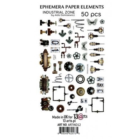 13@rts Ephemera Elements Industrial Zone 50pz