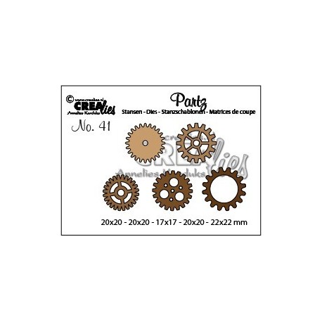 Crealies Partzz 5x Gears Small