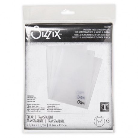 Sizzix Plastic Storage Envelopes by Tim Holtz 3pz 665500