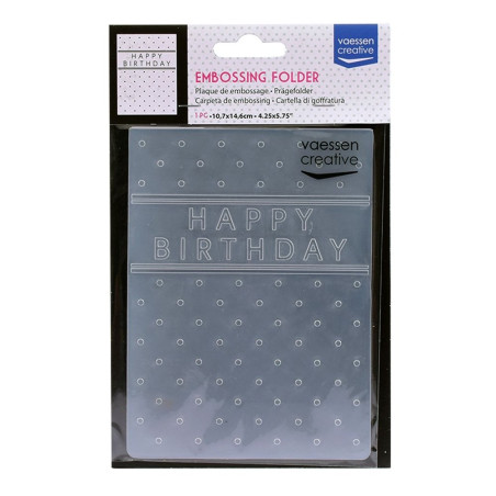 Vaessen Creative Embossing Folder Happy Birthday