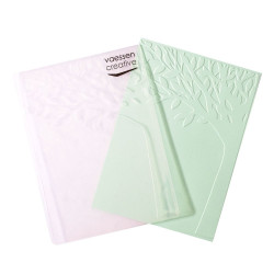 Vaessen Creative Embossing Folder Leafy Tree Trunk
