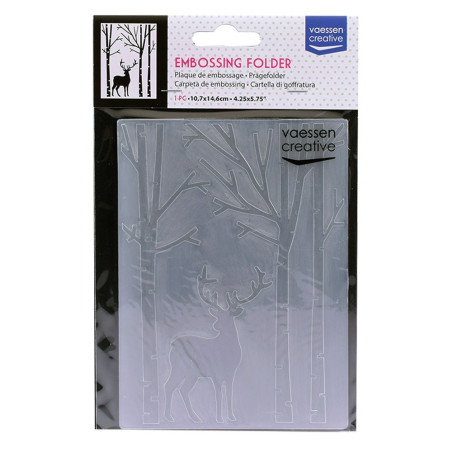 Vaessen Creative Embossing Folder Deer in Forest