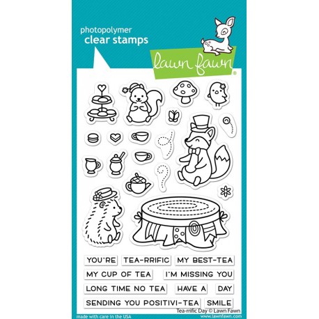 LAWN FAWN Tea-Rrific Day Clear Stamp