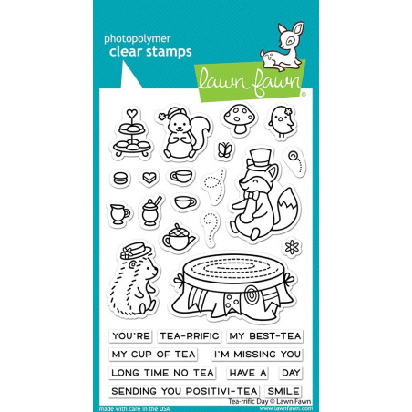LAWN FAWN Tea-Rrific Day Clear Stamp