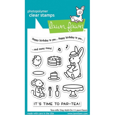 LAWN FAWN Tea-Rrific Day Add-On Clear Stamp