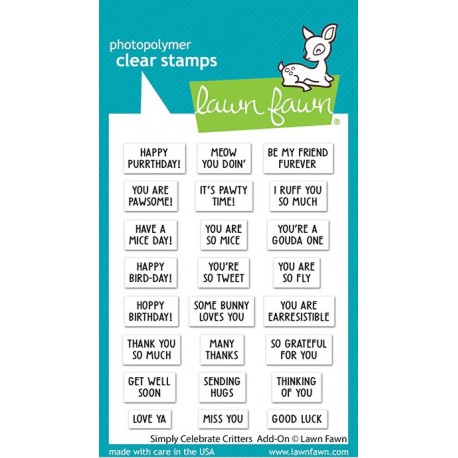 LAWN FAWN Simply Celebrate Critters Clear Stamp