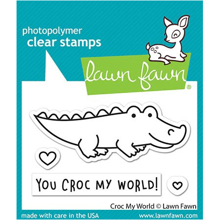 LAWN FAWN Croc My World Clear Stamp