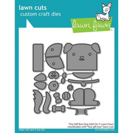 LAWN FAWN Tiny Gift Box Dog Add-On Cuts