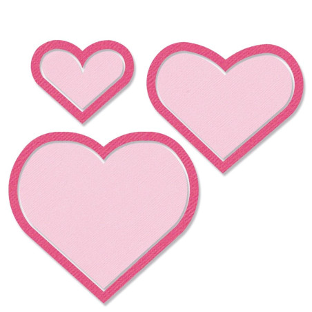 Framelits Die Set 6pz - Heart Frames 665661