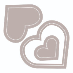 Framelits Die Set 6pz - Heart Frames 665661