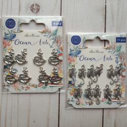 Craft Consortium Ocean Tale Metal Charms Seahorse
