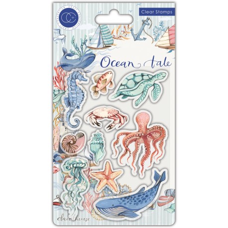 Craft Consortium Ocean Tale Sea Life Clear Stamps