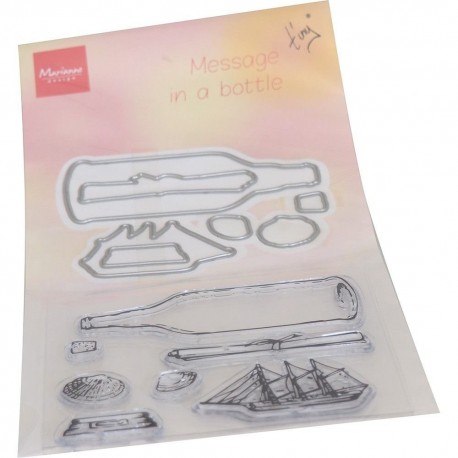 Marianne Design Clear Stamps & Die Set Tiny's Message In A Bottle