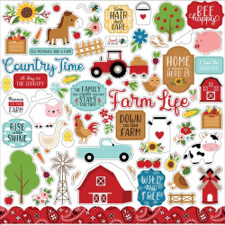 Echo Park Fun On The Farm Collection Kit 30x30cm