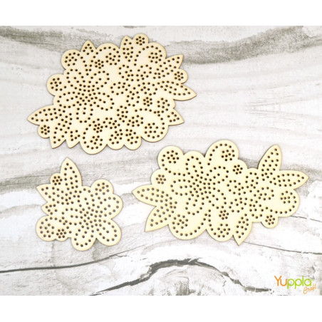 YupplaCraft I Ricamelli Legnetti - Bouquet Di Fiori