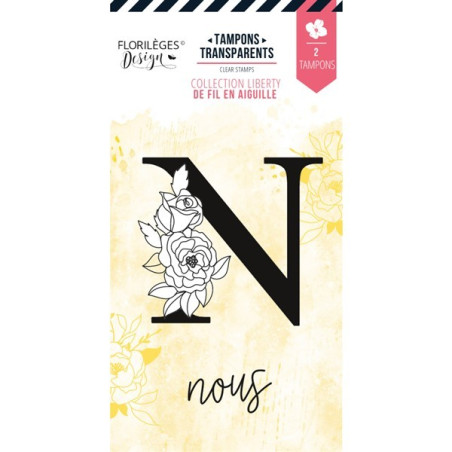 Florileges Clear Stamp Lettre N Fleurie