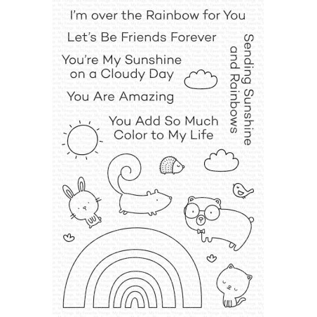 My Favorite Things Rainbow Critters Clear Stamps