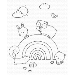 My Favorite Things Rainbow Critters Clear Stamps