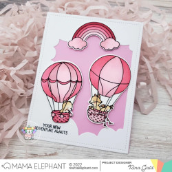 Mama Elephant HOT AIR BALLOON Clear Stamp