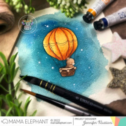 Mama Elephant HOT AIR BALLOON Clear Stamp