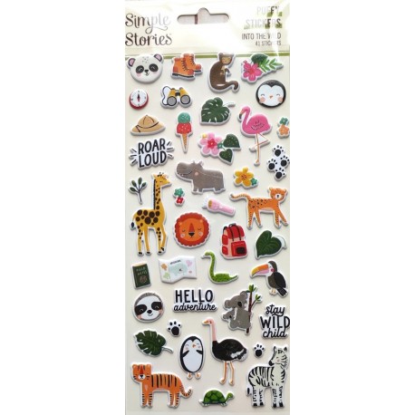 Simple Stories Into the Wild Puffy Stickers