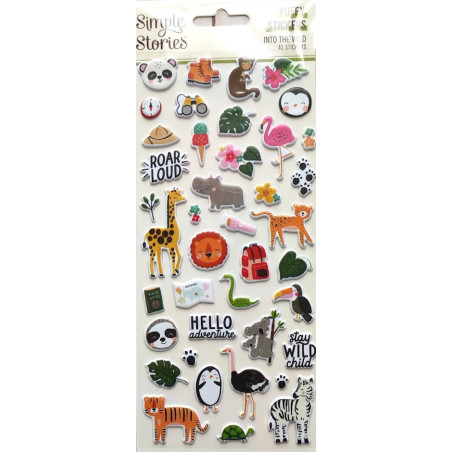 Simple Stories  Into the Wild Puffy Stickers