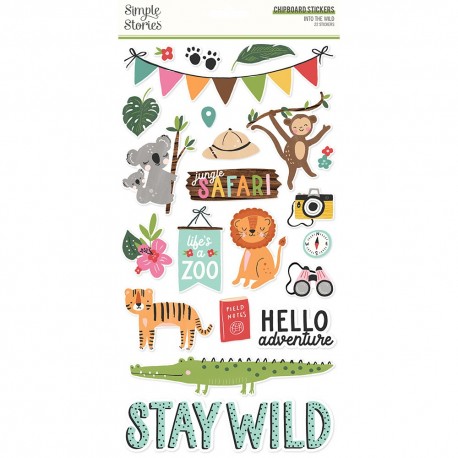 Simple Stories Into the Wild Chipboard 22pz