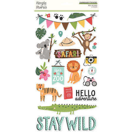 Simple Stories Into the Wild Chipboard 22pz