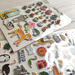 Simple Stories  Into the Wild Puffy Stickers