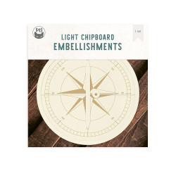 Piatek13 Light Chipboard Embellishments ALBUM BASE COMPASS 10